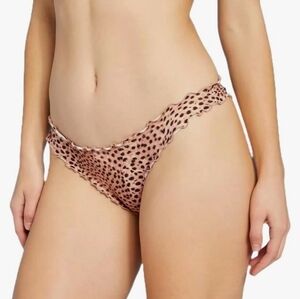 Shade & Shore Women's Ruffle High Leg Extra Cheeky Bikini Bottom Small NWT